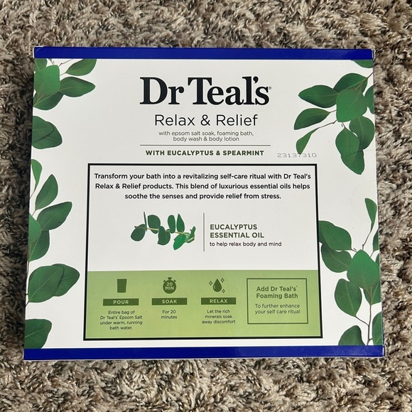 Dr Teal’s Relax & Relief Gift Set – Eucalyptus & Spearmint- NIB - Picture 3 of 4